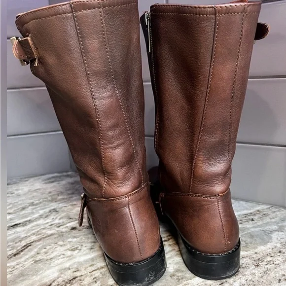 Harley-Davidson Brown Combat Moto Boots with Buckle Straps - Picture 9 of 12